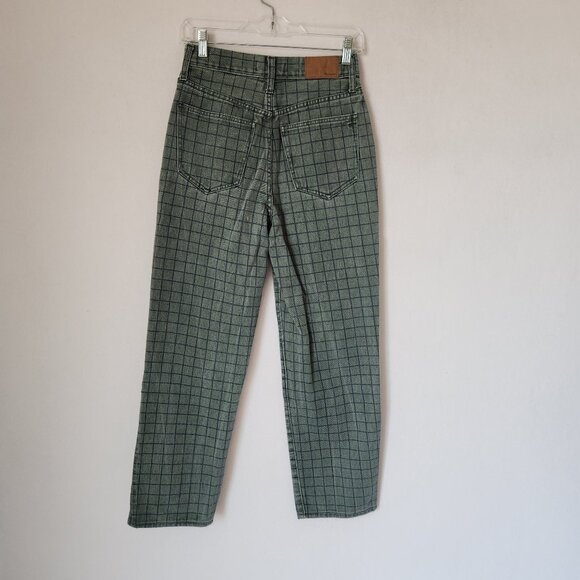 NWoT Madewell The Perfect Vintage Straight Jean Windowpane Plaideans Green - Picture 7 of 14